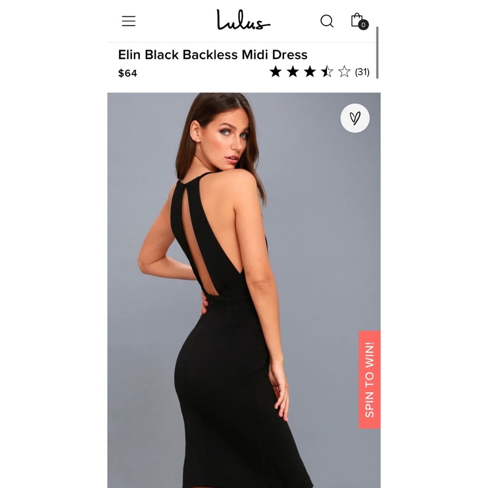 Lulu’s Open back slit midi dress (Size M) - Picture 8 of 9